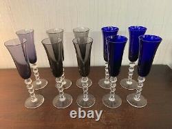 6 flûtes à champagne modèle Bubble cristal de Saint Louis (prix à la pièce)