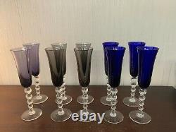 6 flûtes à champagne modèle Bubble cristal de Saint Louis (prix à la pièce)