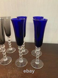 6 flûtes à champagne modèle Bubble cristal de Saint Louis (prix à la pièce)