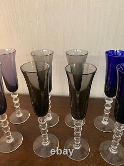 6 flûtes à champagne modèle Bubble cristal de Saint Louis (prix à la pièce)