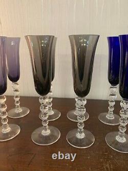 6 flûtes à champagne modèle Bubble cristal de Saint Louis (prix à la pièce)