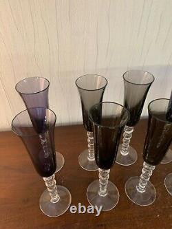 6 flûtes à champagne modèle Bubble cristal de Saint Louis (prix à la pièce)