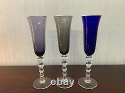 6 flûtes à champagne modèle Bubble cristal de Saint Louis (prix à la pièce)