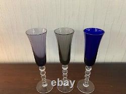 6 flûtes à champagne modèle Bubble cristal de Saint Louis (prix à la pièce)