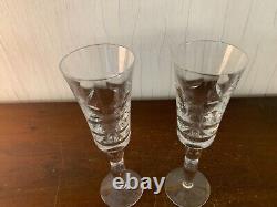 6 flutes à champagne modèle Cosmos en cristal de Saint Louis (prix à la pièce)