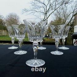 6 grand verres a eau en cristal de saint louis modèle Camargue signé H 17 cm