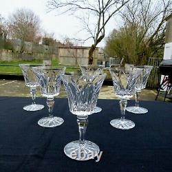 6 grand verres a eau en cristal de saint louis modèle Camargue signé H 17 cm L2