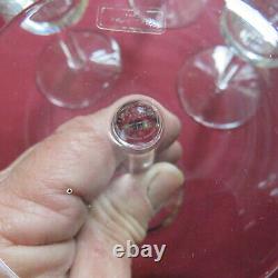 6 grand verres à eau en cristal de saint louis modèle apollo H 18,8 cm signé