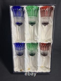 6 grands verres Roemer en cristal taillé, Les Grands Ducs, Baccarat, Saint Louis