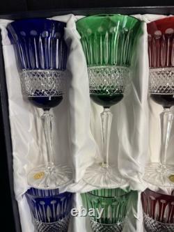 6 grands verres Roemer en cristal taillé, Les Grands Ducs, Baccarat, Saint Louis