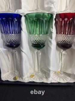 6 grands verres Roemer en cristal taillé, Les Grands Ducs, Baccarat, Saint Louis