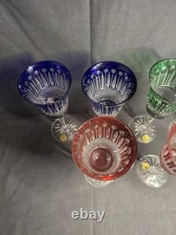 6 grands verres Roemer en cristal taillé, Les Grands Ducs, Baccarat, Saint Louis