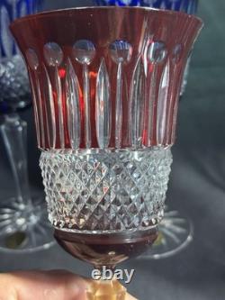 6 grands verres Roemer en cristal taillé, Les Grands Ducs, Baccarat, Saint Louis