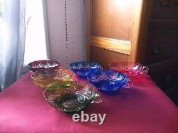 6 tasses à glace, fruits, punch en cristal de saint louis taille 4147 non signé