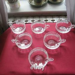6 tasses a punch ou a fruits en cristal de saint louis modèle trianon signée