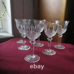 6 verre vin en cristal de saint louis modèle tommy signé H 13,8 cm L 2