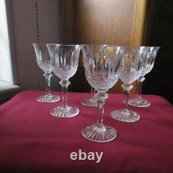 6 verre vin en cristal de saint louis modèle tommy signé H 13,8 cm L 2
