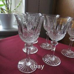 6 verre vin en cristal de saint louis modèle tommy signé H 13,8 cm L 2
