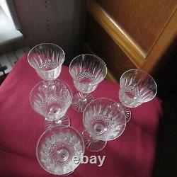 6 verre vin en cristal de saint louis modèle tommy signé H 13,8 cm L 2