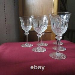 6 verre vin en cristal de saint louis modèle tommy signé H 13,8 cm L 2