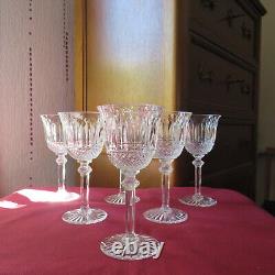 6 verre vin rouge en cristal de saint louis modèle tommy signé H 15,1 cm