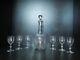 6 Verres Porto + Carafe Cristal Saint St Louis Modèles Talma Taillé Gravé 3216