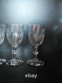 6 verres Porto + Carafe cristal Saint ST Louis modèles Talma taillé gravé 3216