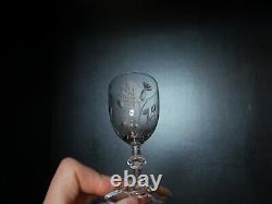 6 verres Porto + Carafe cristal Saint ST Louis modèles Talma taillé gravé 3216