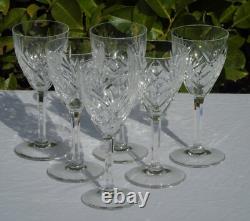 6 verres à Bourgogne en cristal de Saint Louis modèle Chantilly (Prix pour 6 v)