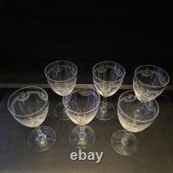 6 verres à Eau en Cristal de Saint Louis modèle MANON H 16,8 Cm Anciens 1930