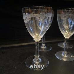 6 verres à Eau en Cristal de Saint Louis modèle MANON H 16,8 Cm Anciens 1930