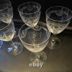 6 verres à Eau en Cristal de Saint Louis modèle MANON H 16,8 Cm Anciens 1930
