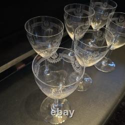 6 verres à Eau en Cristal de Saint Louis modèle MANON H 16,8 Cm Anciens 1930