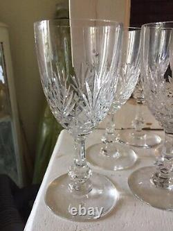6 verres à Vin cristal de St Louis Massenet H 14,50