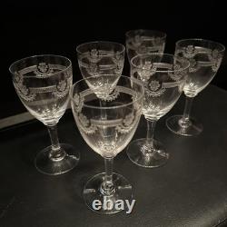 6 verres à Vin en Cristal de Saint Louis modèle MANON H 13 Cm Anciens 1930