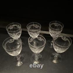 6 verres à Vin en Cristal de Saint Louis modèle MANON H 13 Cm Anciens 1930