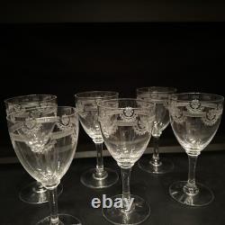 6 verres à Vin en Cristal de Saint Louis modèle MANON H 13 Cm Anciens 1930