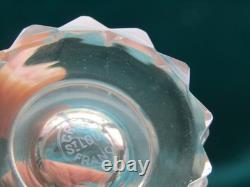 6 verres a apéritif en cristal de saint louis signé H 7,9 cm modèle diamant