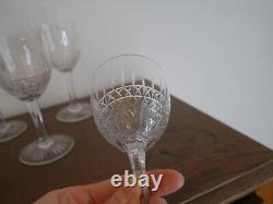 6 verres à eau Saint ST Louis en cristal taillé modèle Rolande 16,5 cm