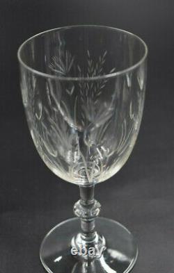 6 verres à eau en cristal de Saint Louis gravure 3216 service Talma