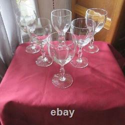 6 verres a eau en cristal de saint louis modèle BARTHOLDI signé H 16,9 cm