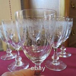 6 verres a eau en cristal de saint louis modèle Cléo H 16 cm