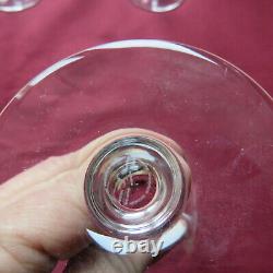 6 verres a eau en cristal de saint louis modèle Massenet a cote plate signé