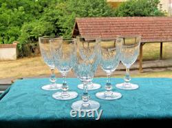 6 verres à eau en cristal de saint louis modèle Massenet lot B