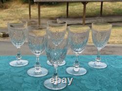 6 verres à eau en cristal de saint louis modèle Massenet lot B