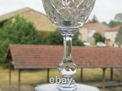 6 verres à eau en cristal de saint louis modèle Massenet lot B