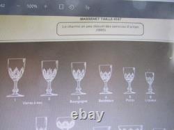6 verres à eau en cristal de saint louis modèle Massenet lot B