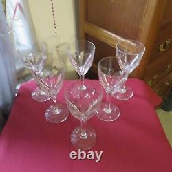 6 verres a eau en cristal de saint louis modèle bristol signé H 18,5 cm
