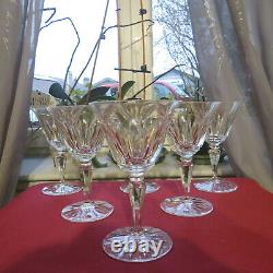 6 verres à eau en cristal de saint louis modèle gironde signé H 15,6 CM
