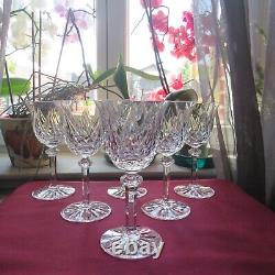 6 verres a eau en cristal de saint louis modèle sammy signé H 17 cm
